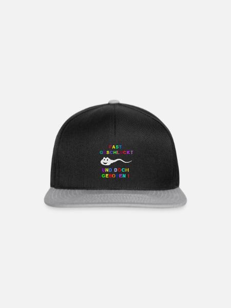 Fast Geschluckt - Snapback Cap - Schwarz/Grau
