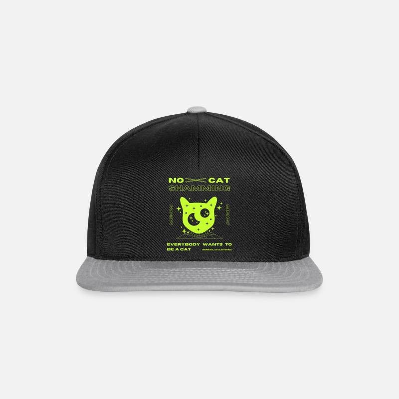 Neon Cat - Snapback Cap - Schwarz/Grau