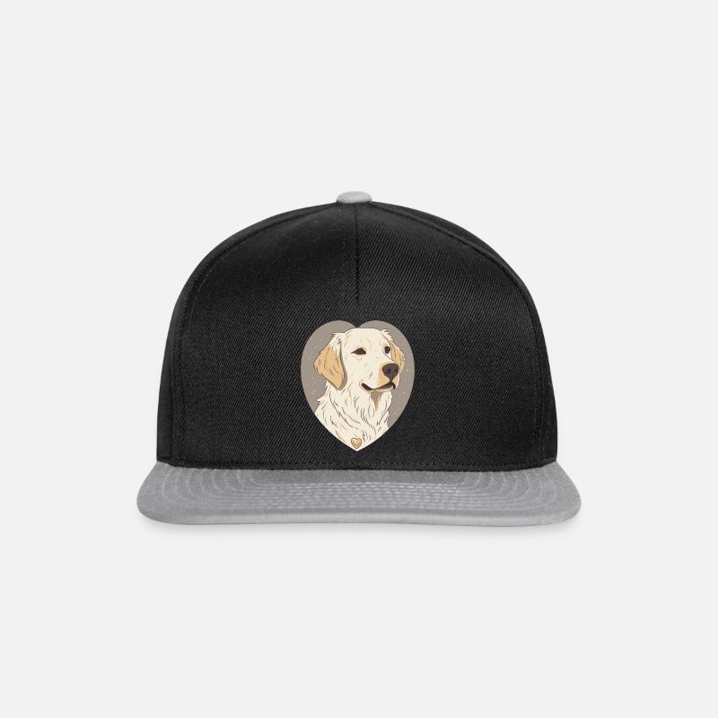 Golden Retriever - Snapback Cap - Schwarz/Grau