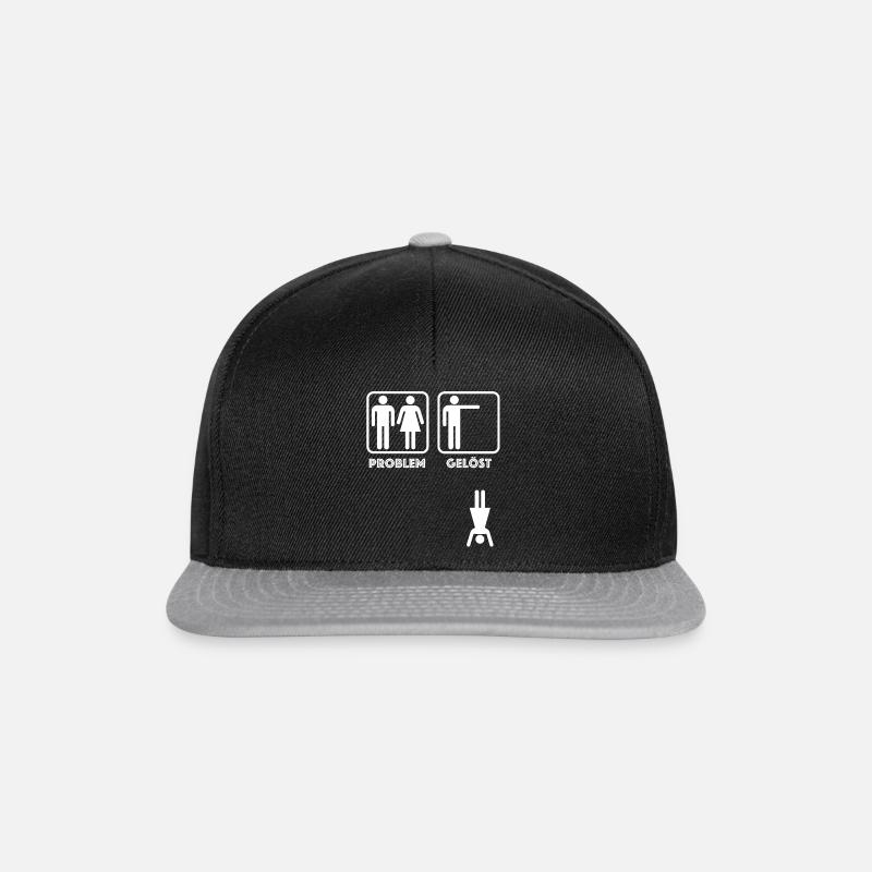 Problem gelöst | lustige Sprüche, Sarkasmus - Snapback Cap - Schwarz/Grau