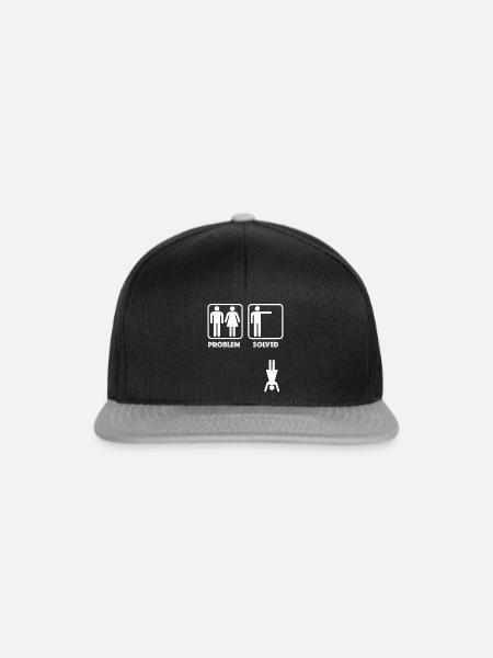 Problem gelöst | lustige Sprüche, Sarkasmus - Snapback Cap - Schwarz/Grau