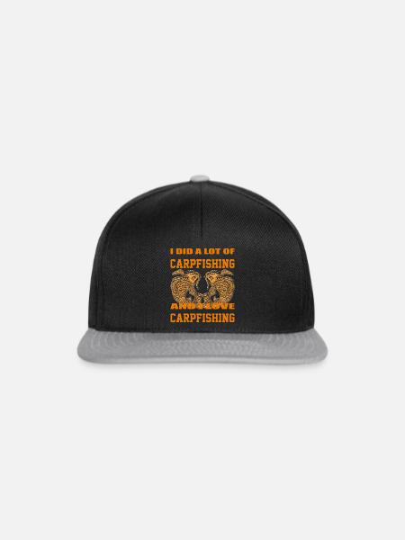 Carpfishing-lustiger Spruch - Snapback Cap - Schwarz/Grau