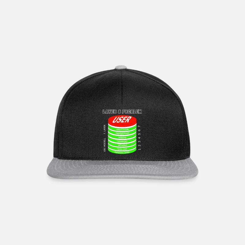 OSI Modell - Snapback Cap - Schwarz/Grau