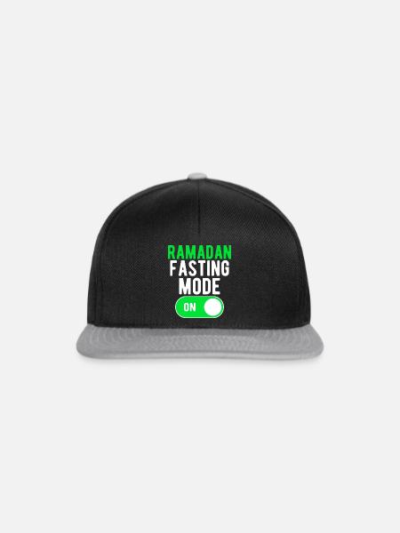 Ramadan-Fastenmodus EIN - Snapback Cap - Schwarz/Grau