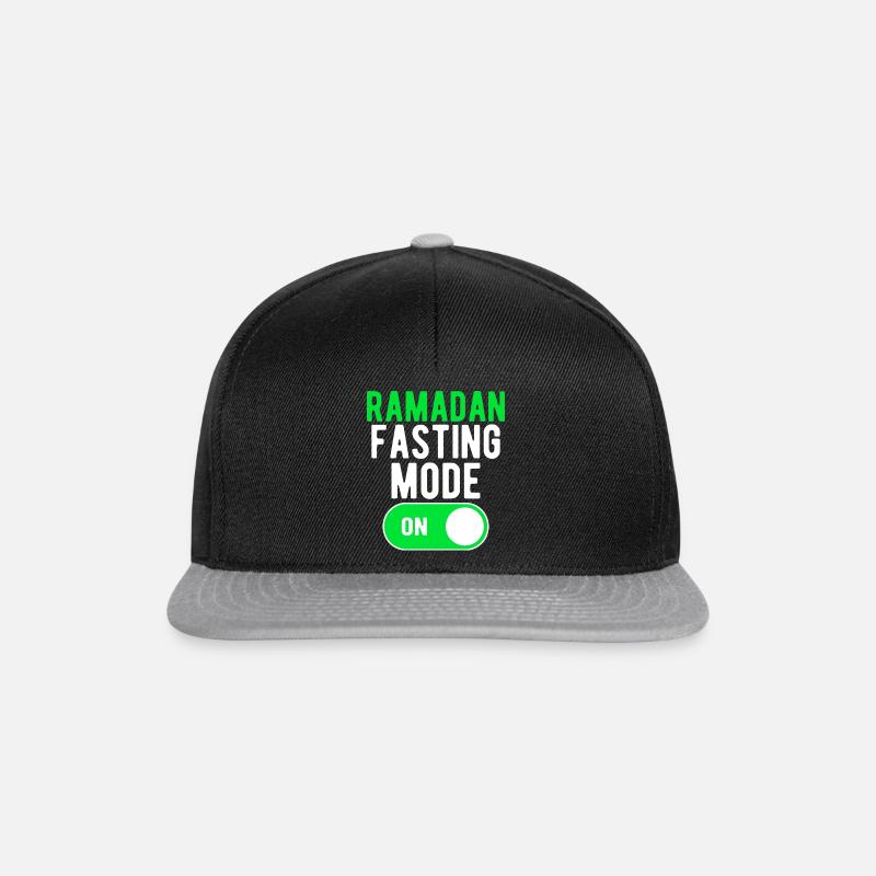 Ramadan-Fastenmodus EIN - Snapback Cap - Schwarz/Grau