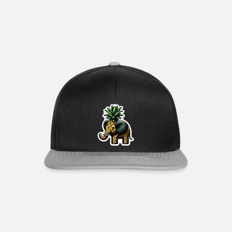Pineapple Elephant - Snapback Cap - black/grey