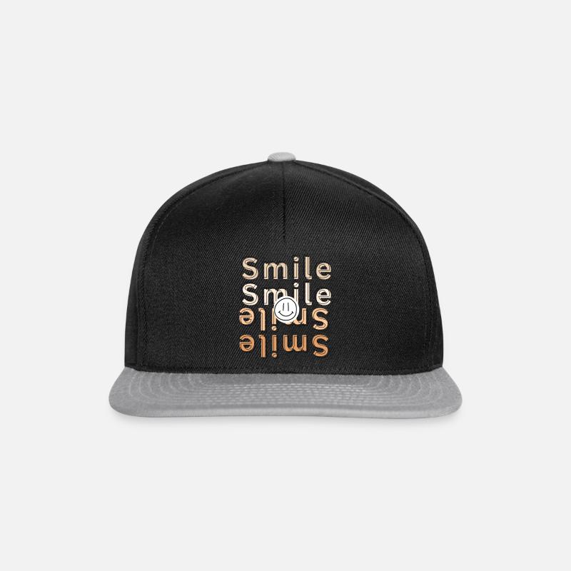 Smile - Snapback Cap - Schwarz/Grau