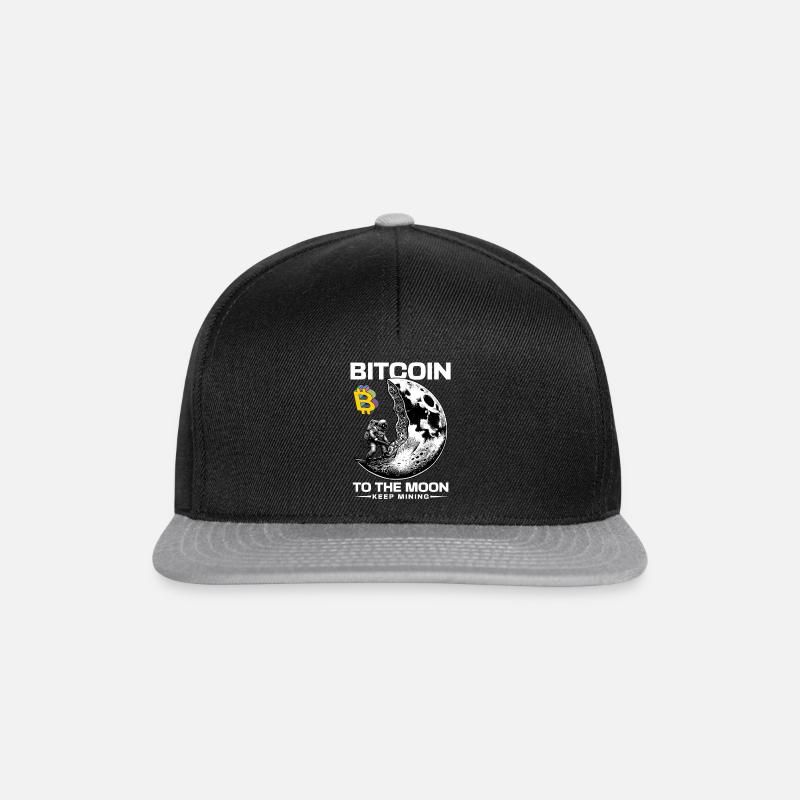 Bitcoin Astronaut - To the Moon and Beyond - Snapback Cap - Schwarz/Grau