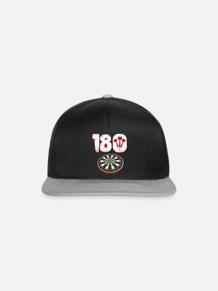 Dart Dartboard Dartpfeil - Snapback Cap - Schwarz/Grau
