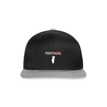 Portugal flag Country outline - Snapback Cap - black/grey - Front
