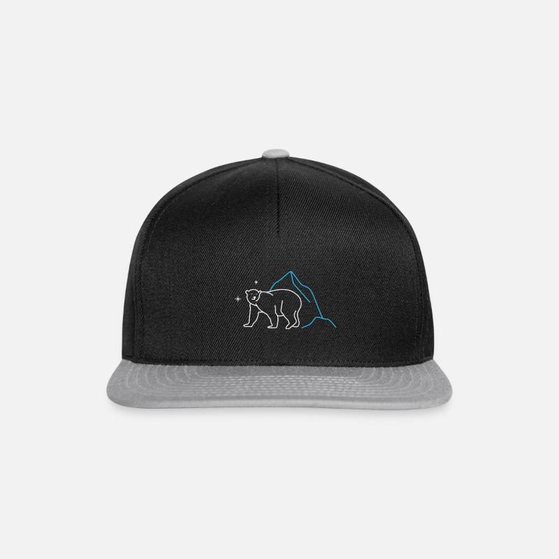 Polar Bear Walking - Snapback Cap - Schwarz/Grau