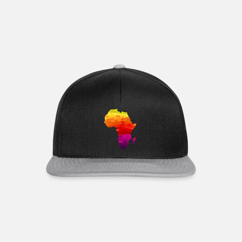 Afrika - Snapback Cap - Schwarz/Grau