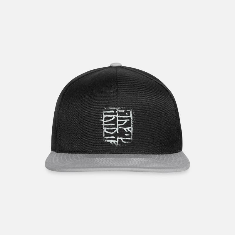 Runen - Wikinger Kunst - Snapback Cap - Schwarz/Grau