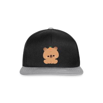 Capybara mignon - Casquette snapback - noir/gris - Devant