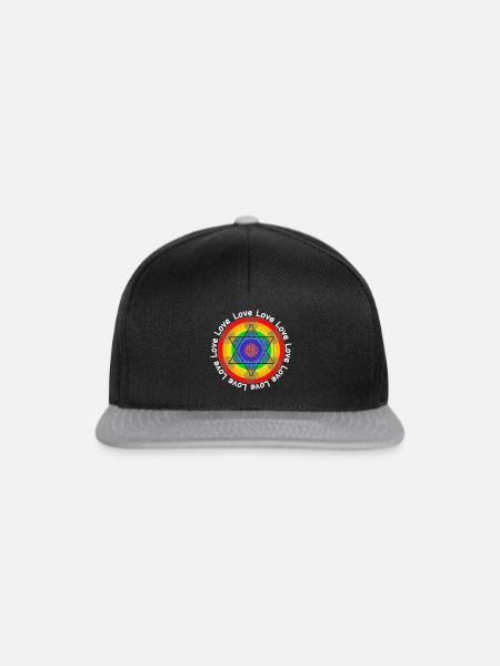 Energievolles Chakra Design - Snapback Cap - Schwarz/Grau