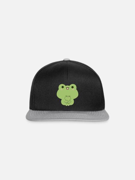 Frosch-Liebe - Snapback Cap - Schwarz/Grau