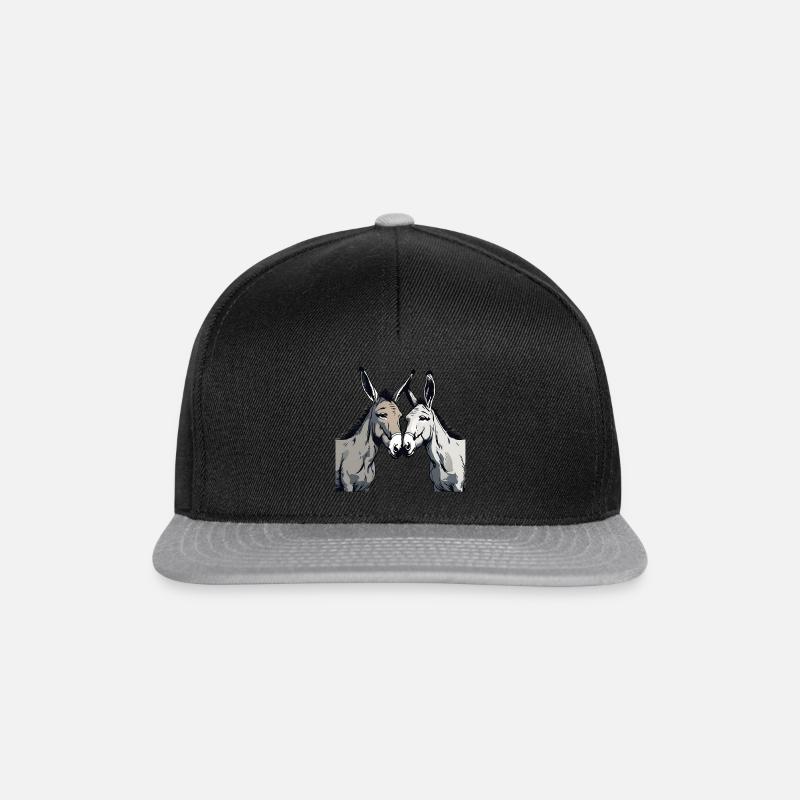 Esel Paar - Snapback Cap - Schwarz/Grau