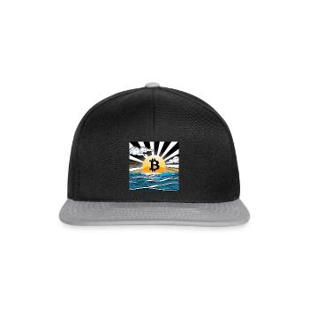 Bitcoin Sunset - Snapback Cap - Schwarz/Grau - Vorne