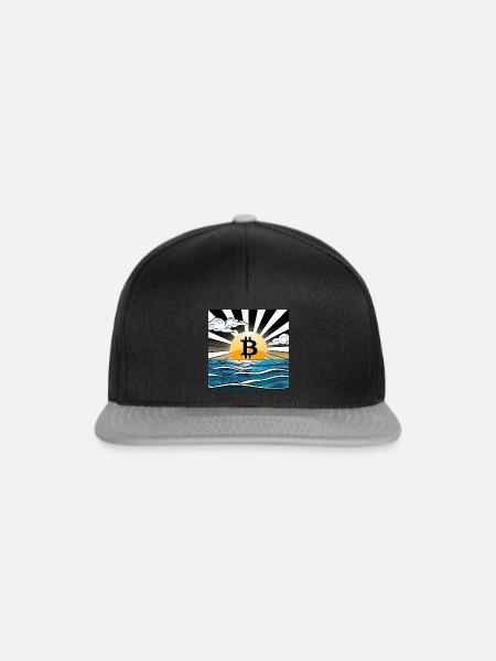 Bitcoin Sunset - Snapback Cap - black/grey