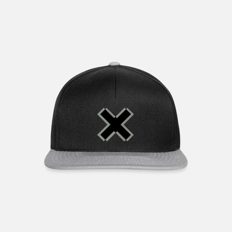GRIS - Casquette snapback - noir/gris