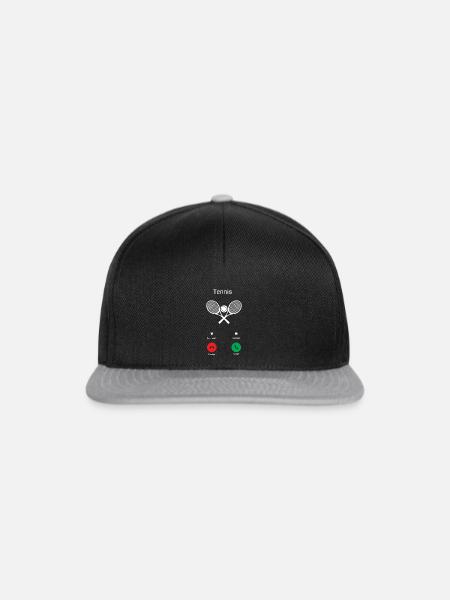 Tennis ruft! - Snapback Cap - Schwarz/Grau