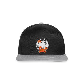 Sternzeichen Krebs zodiac - Snapback Cap - Schwarz/Grau - Vorne