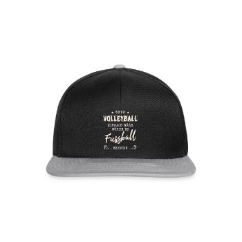 Volleyball comparison to Fussall T-Shirt - Snapback Cap - black/grey - Front