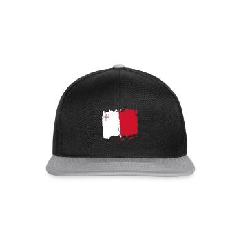 Malta bandiera - Malta flag - Malta flag - Snapback Cap - black/grey - Front