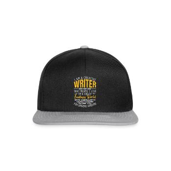 I Am A Creative Writer Living in a Fantasy World - Casquette snapback - noir/gris - Devant