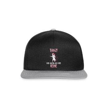 Unicorn unicorns dance especially out of line - Snapback Cap - black/grey - Front