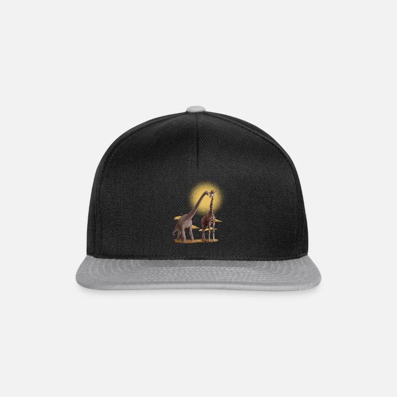 giraffe dinosaurier - Snapback Cap - Schwarz/Grau