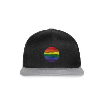 LGBT Symbol Gift Tolerance Parti des droits de l'homme - Casquette snapback - noir/gris - Devant
