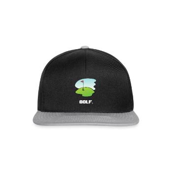 Golfer Golf Golfen - Snapback Cap - Schwarz/Grau - Vorne