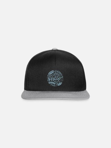 Hallo Meersprachig - Snapback Cap - Schwarz/Grau
