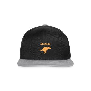 Alles Kacke ohne Hund Gassi Geschenkidee - Snapback Cap - Schwarz/Grau - Vorne