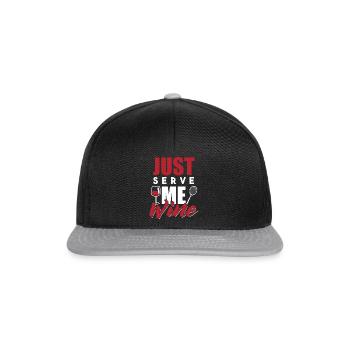 Il suffit de servir Me Wine Funny Tennis - Casquette snapback - noir/gris - Devant