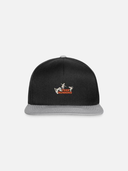 freerunning - Snapback Cap - Schwarz/Grau