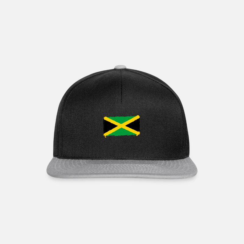 Drapeau Jamaïque - Casquette snapback - noir/gris