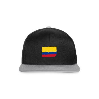 Colombia flag - Snapback Cap - black/grey - Front