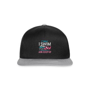 Je sais que je nage comme une fille essaie et garde - Casquette snapback - noir/gris - Devant