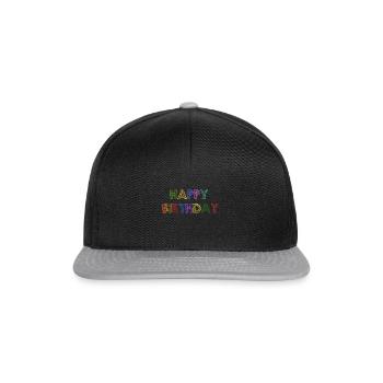 Happy birthday shirt - Snapback Cap - black/grey - Front