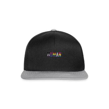 Nonbinary LGBT Transgender T Shirt - Snapback Cap - Schwarz/Grau - Vorne