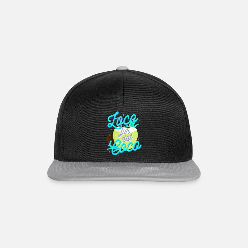 Loco pour dat Coco - Love Coconut - Casquette snapback - noir/gris