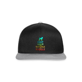 Rester calme et câliner - Casquette snapback - noir/gris - Devant