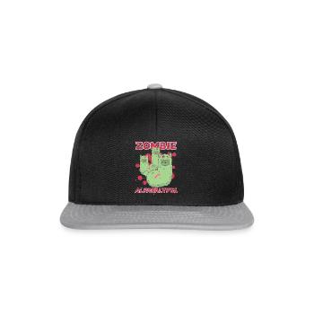 Zombie Alpacalypse Halloween effrayant Apocalypse - Casquette snapback - noir/gris - Devant