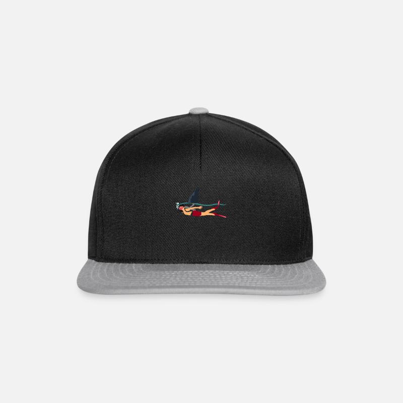 Requin humain - Casquette snapback - noir/gris