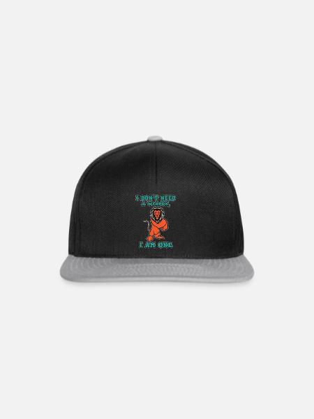 Löwe - Snapback Cap - Schwarz/Grau