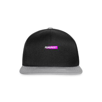 feminist - Snapback Cap - Schwarz/Grau - Vorne