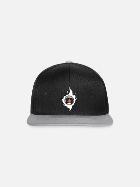 Kamin Feuer Geschenk Weihnachten - Snapback Cap - Schwarz/Grau