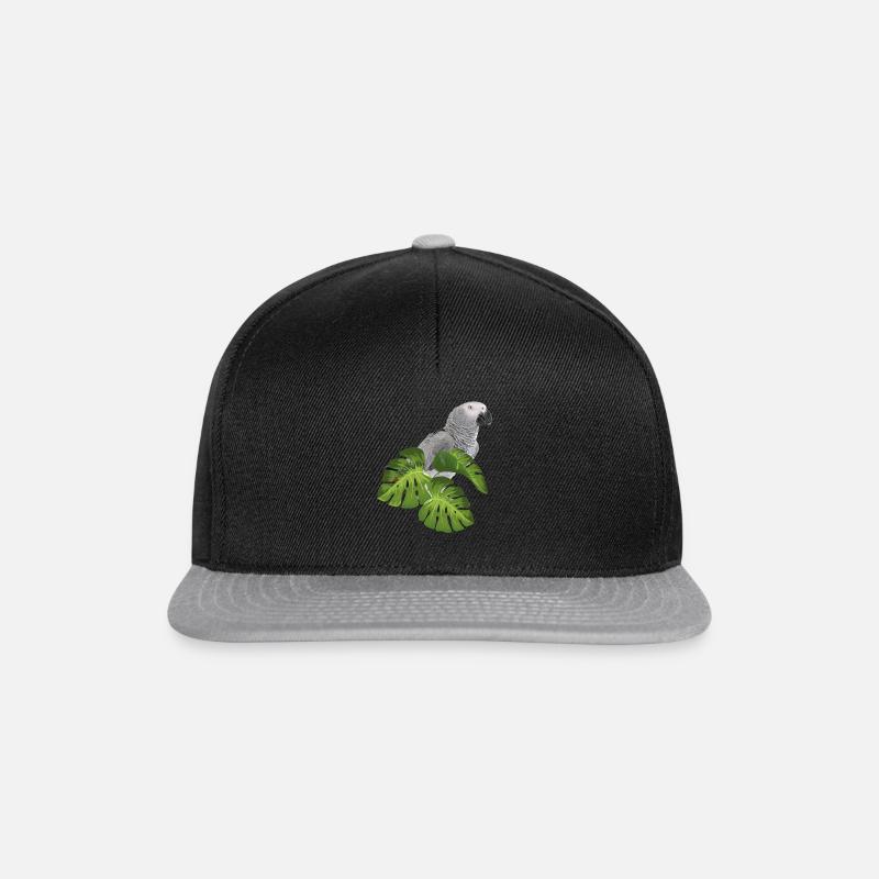 Perroquet gris perroquet - Casquette snapback - noir/gris